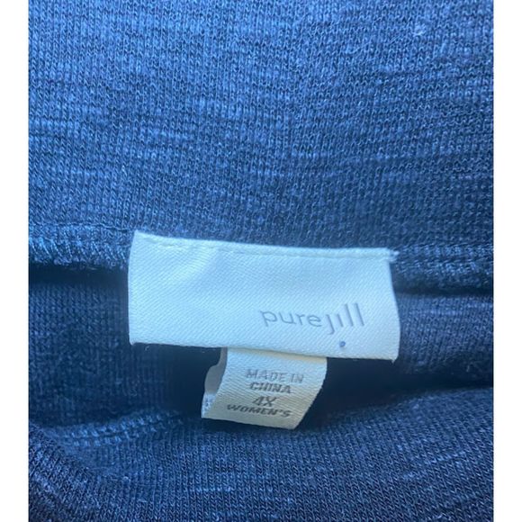 NWT PureJill Woman's Easy Knit Crop-Wide Leg Linen Blend Pants Stretch 4X - Picture 4 of 5